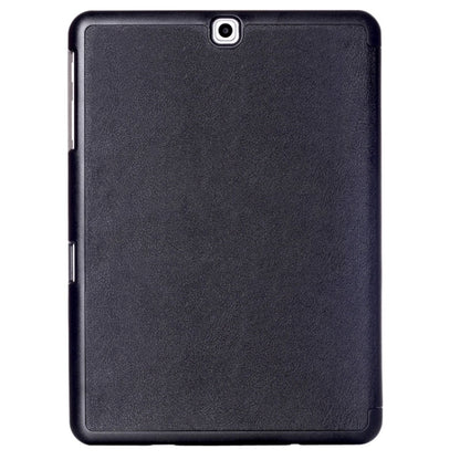 Custer Texture Horizontal Flip Leather Case with 3-folding Holder for Galaxy Tab S2 9.7 / T815(Black) by bashfashion