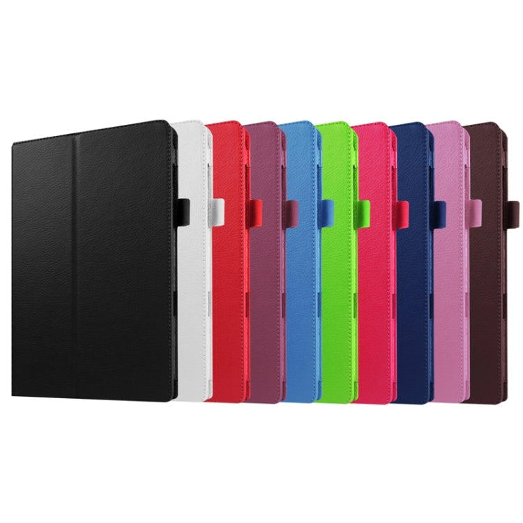 Litchi Texture Horizontal Flip Solid Color Leather Case with Holder for Galaxy Tab E 9.6 / T560 / T561(Black) by bashfashion