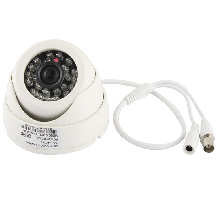 CMOS 420TVL 3.6mm Lens ABS Material Color Infrared Camera with 24 LED, IR Distance: 20m by bashfashion