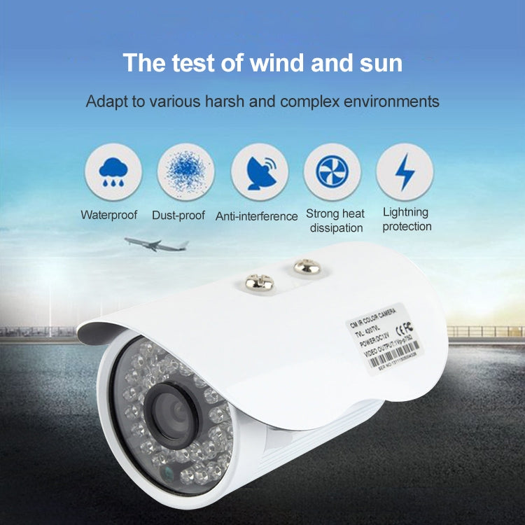 CMOS 420TVL 6mm Lens Metal Material Color Infrared Camera with 36 LED, IR Distance: 20m by bashfashion