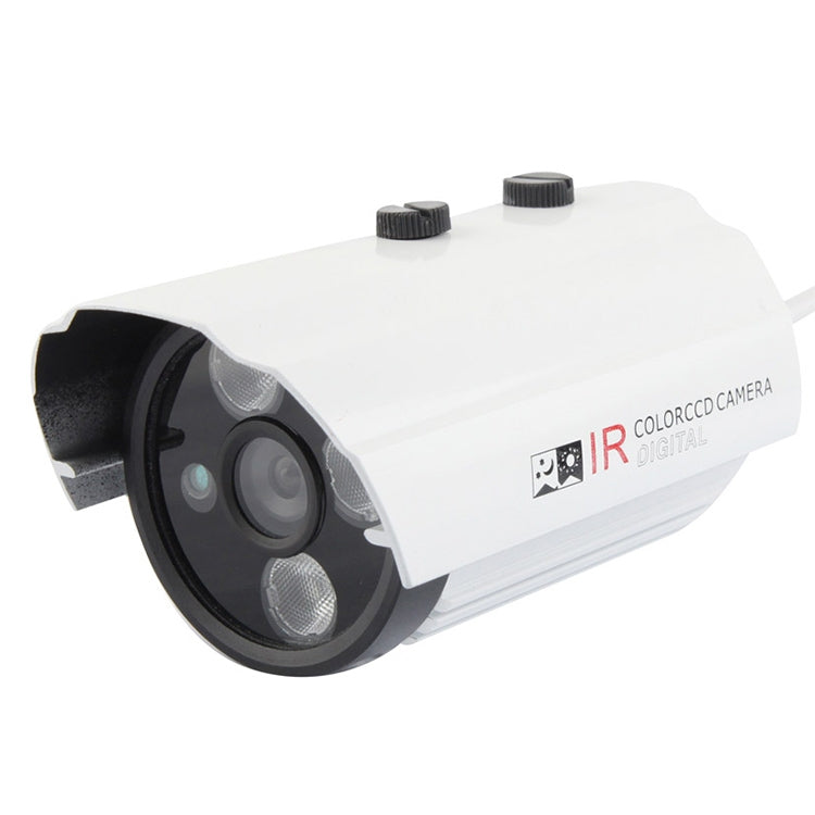 CMOS 420TVL 6mm Lens Metal Material Array LED Color Infrared Camera with 3 LED, IR Distance: 20m by bashfashion