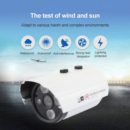 CMOS 420TVL 6mm Lens Metal Material Array LED Color Infrared Camera with 3 LED, IR Distance: 20m by bashfashion