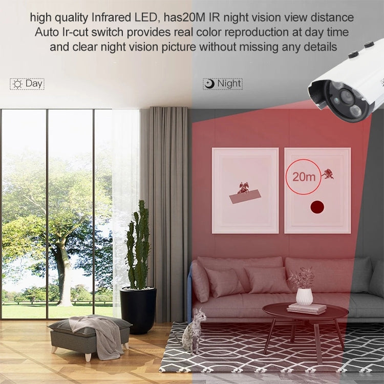 CMOS 420TVL 6mm Lens Metal Material Array LED Color Infrared Camera with 3 LED, IR Distance: 20m by bashfashion
