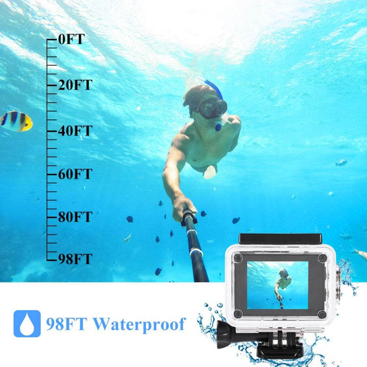 SJ4000 Full HD 1080P 2.0 inch LCD Sports Camcorder DV with Waterproof Case, Generalplus 6624, 30m Depth Waterproof(White) by bashfashion