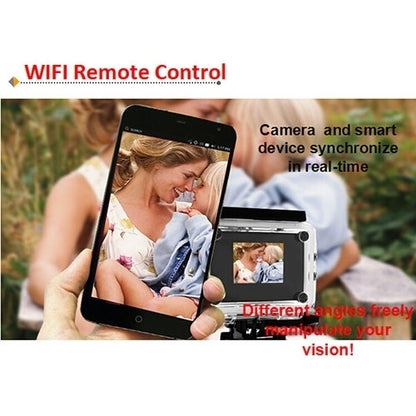 H9 4K Ultra HD1080P 12MP 2 inch LCD Screen WiFi Sports Camera, 170 Degrees Wide Angle Lens, 30m Waterproof(Black) by bashfashion