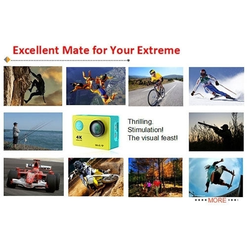 H9 4K Ultra HD1080P 12MP 2 inch LCD Screen WiFi Sports Camera, 170 Degrees Wide Angle Lens, 30m Waterproof(Black) by bashfashion