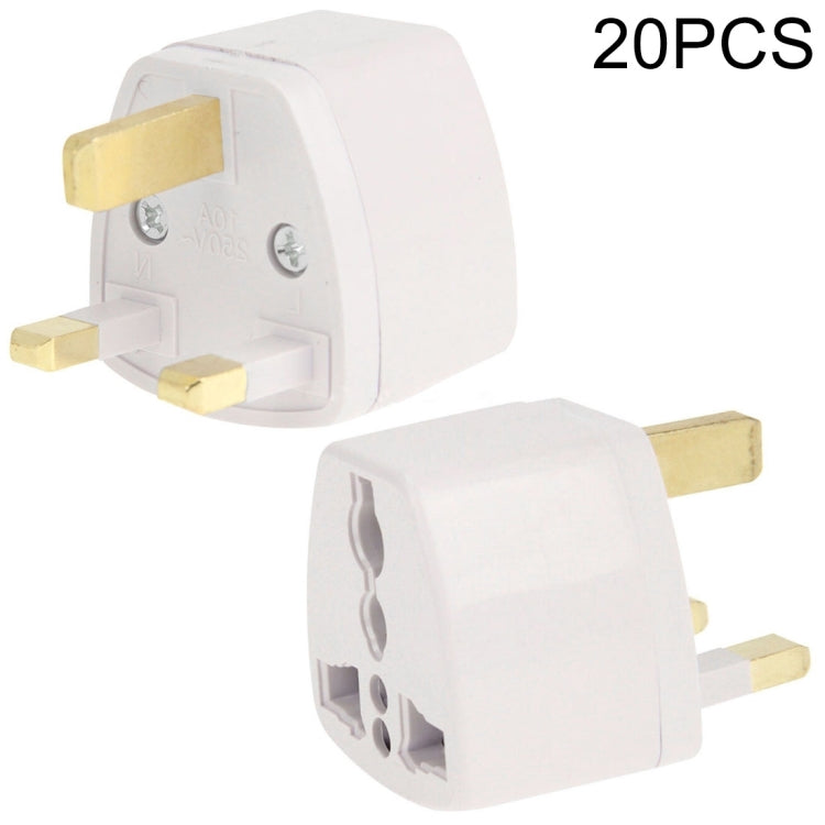 20 PCS Plug Adapter, Travel Power Adapter with UK Socket Plug by bashfashion