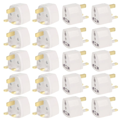 20 PCS Plug Adapter, Travel Power Adapter with UK Socket Plug by bashfashion