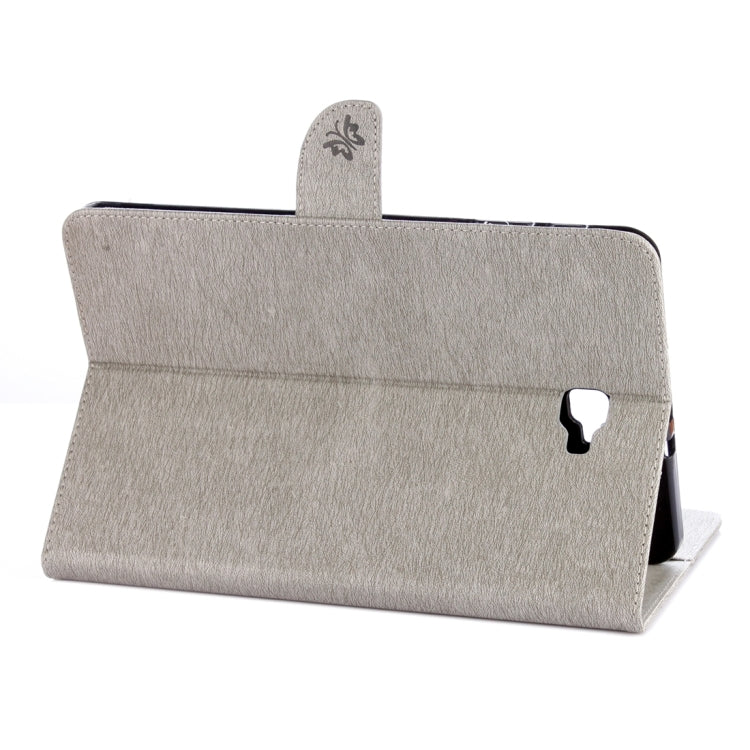 For Galaxy Tab A 10.1 (2016) / P580 Butterflies Love Flowers Embossing Horizontal Flip Leather Case with Holder & Card Slots & Wallet(Grey) by bashfashion