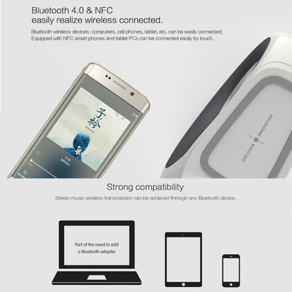 NILLKIN MC1 CE / RoHs / FCC Certificated QI Standard Wireless Charging Transmitter + Bluetooth Speaker, EU Plug , For iPhone, Galaxy, Sony, Lenovo, HTC, Huawei, Google, LG, Xiaomi, other Smartphones by NILLKIN