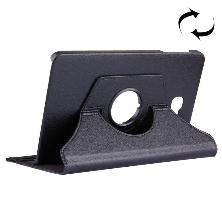 For Galaxy Tab A 10.1 / T580 Litchi Texture Horizontal Flip 360 Degrees Rotation Leather Case with Holder(Black) by bashfashion