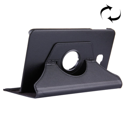 For Galaxy Tab A 10.1 / T580 Litchi Texture Horizontal Flip 360 Degrees Rotation Leather Case with Holder(Black) by bashfashion