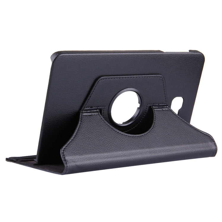 For Galaxy Tab A 10.1 / T580 Litchi Texture Horizontal Flip 360 Degrees Rotation Leather Case with Holder(Black) by bashfashion