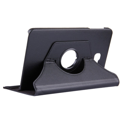 For Galaxy Tab A 10.1 / T580 Litchi Texture Horizontal Flip 360 Degrees Rotation Leather Case with Holder(Black) by bashfashion
