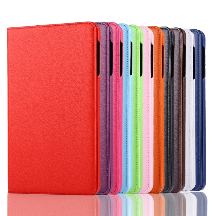 For Galaxy Tab A 10.1 / T580 Litchi Texture Horizontal Flip 360 Degrees Rotation Leather Case with Holder(Black) by bashfashion