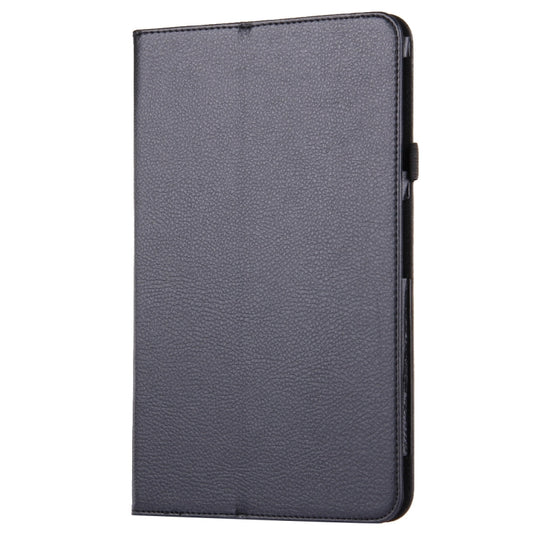 For Galaxy Tab A 10.1 / T580 Litchi Texture Magnetic Horizontal Flip Leather Case with Holder & Sleep / Wake-up Function(Black) by bashfashion