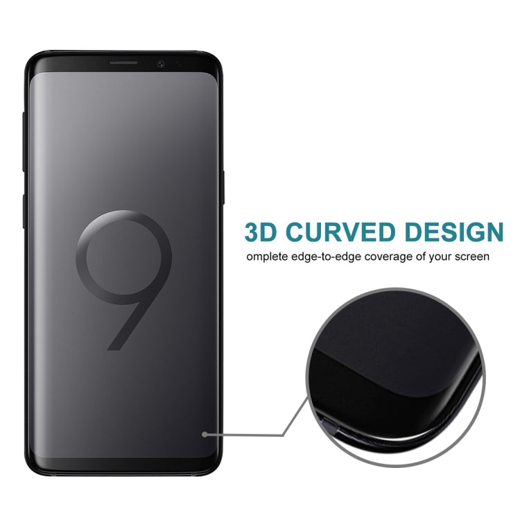 For Galaxy S9 0.3mm 9H Surface Hardness 3D Privacy Anti-spy Tempered Glass Protective Film(Black) by bashfashion