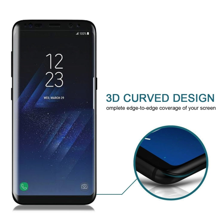 For Galaxy S8 / G950 0.3mm 9H Surface Hardness 3D Curved Privacy Anti-glare Full Screen Tempered Glass Screen Protector by bashfashion