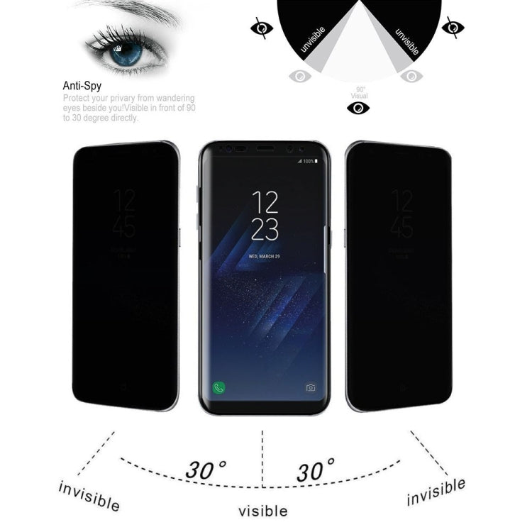 For Galaxy S8 / G950 0.3mm 9H Surface Hardness 3D Curved Privacy Anti-glare Full Screen Tempered Glass Screen Protector by bashfashion