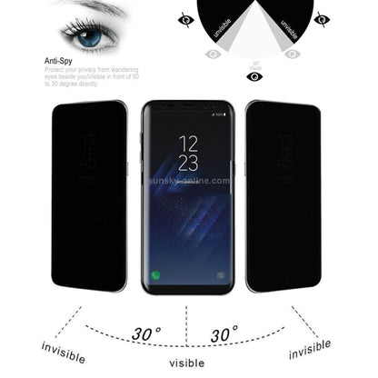 For Galaxy S8+ / G9550 0.3mm 9H Surface Hardness 3D Curved Privacy Anti-glare Full Screen Tempered Glass Screen Protector by bashfashion