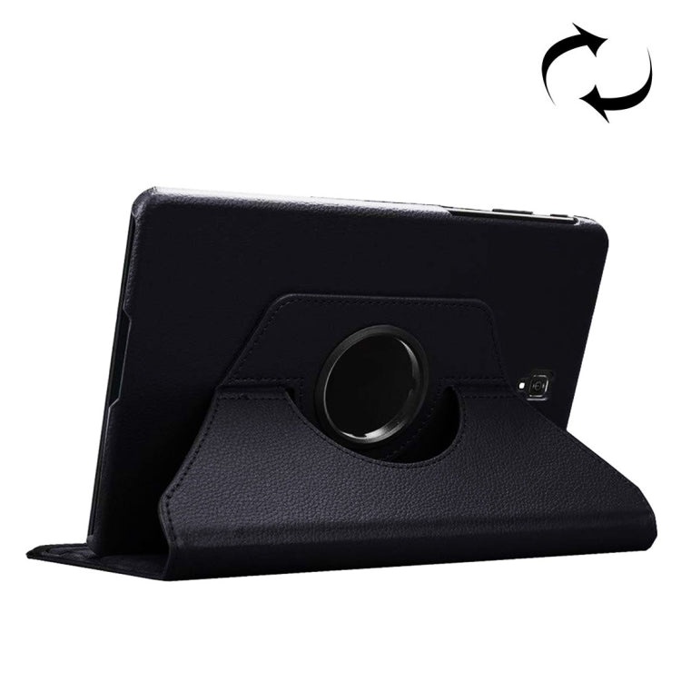 Litchi Texture Horizontal Flip 360 Degrees Rotation Leather Case for Galaxy Tab S4 10.5 T830 / T835, with Holder (Black) by bashfashion
