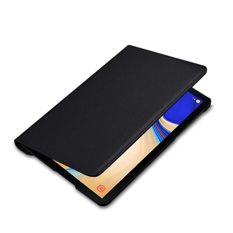 Litchi Texture Horizontal Flip 360 Degrees Rotation Leather Case for Galaxy Tab S4 10.5 T830 / T835, with Holder (Black) by bashfashion