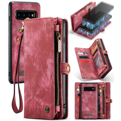 For Samsung Galaxy S10 CaseMe-008 Detachable Multifunctional Flip Leather Phone Case(Red) by CaseMe