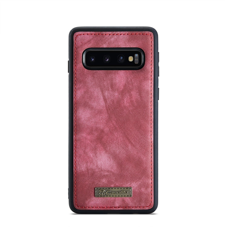 For Samsung Galaxy S10 CaseMe-008 Detachable Multifunctional Flip Leather Phone Case(Red) by CaseMe