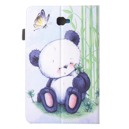 For Galaxy Tab A 10.1 (2016) / T580 Lovely Cartoon Panda Pattern Horizontal Flip Leather Case with Holder & Card Slots & Pen Slot by bashfashion
