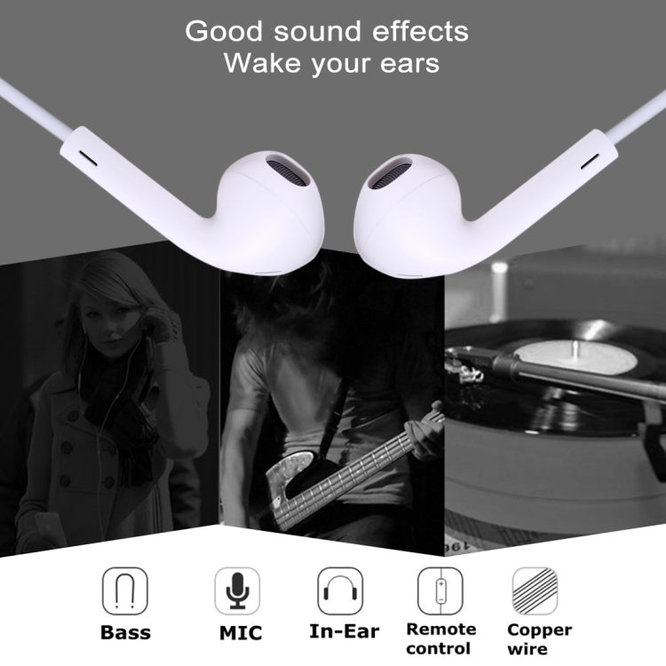 M27 3.5mm Stereo Dynamic Bass Earphone with Mic (White) by bashfashion