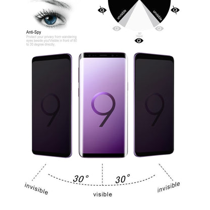 Privacy Anti-glare 0.26mm 9H 3D Tempered Glass Film for Galaxy S9+ by bashfashion