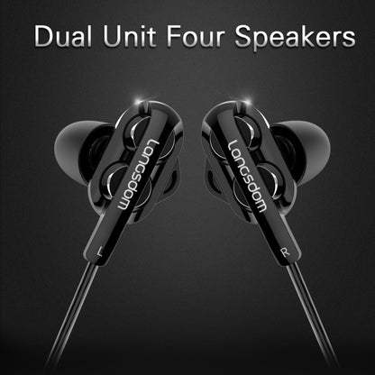 Langsdom Double Moving Coil with Wheat Headset(Black) by Langsdom