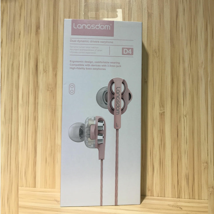 Langsdom Double Moving Coil with Wheat Headset(Black) by Langsdom