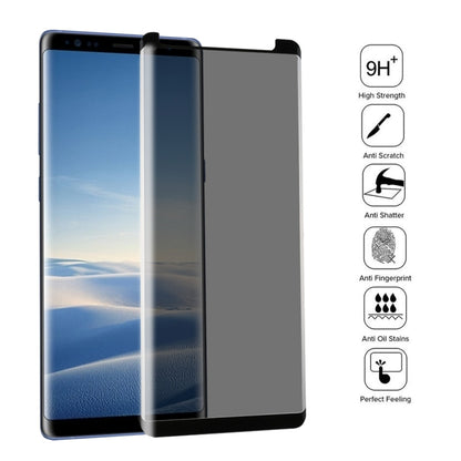 For Galaxy Note 8 0.26mm 9H Surface Hardness 3D Curved Privacy Anti-glare Non-full Screen Tempered Glass Screen Protector(Black) by bashfashion