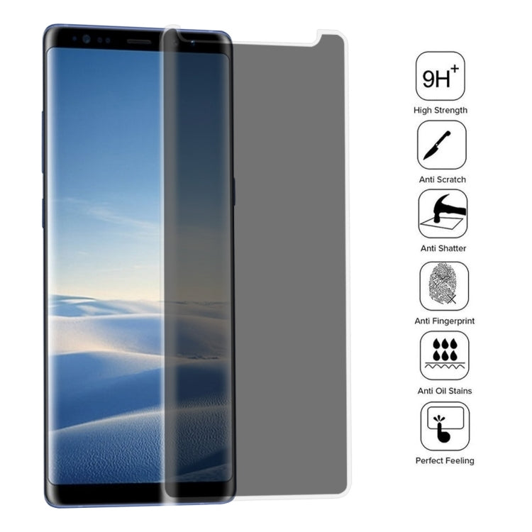 For Galaxy Note 8 0.26mm 9H Surface Hardness 3D Curved Privacy Anti-glare Non-full Screen Tempered Glass Screen Protector (Transparent) by bashfashion