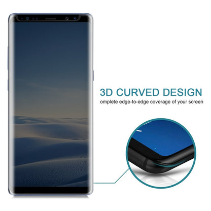 For Galaxy Note 8 0.26mm 9H Surface Hardness 3D Curved Privacy Anti-glare Non-full Screen Tempered Glass Screen Protector (Transparent) by bashfashion