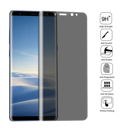 For Galaxy Note 8 0.26mm 9H Surface Hardness 3D Curved Privacy Anti-glare Full Screen Tempered Glass Screen Protector (Transparent) by bashfashion