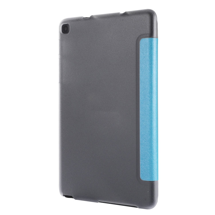 Silk Texture Horizontal Flip Leather Case with Three-Folding Holder for Galaxy Tab P200(Baby Blue) by bashfashion