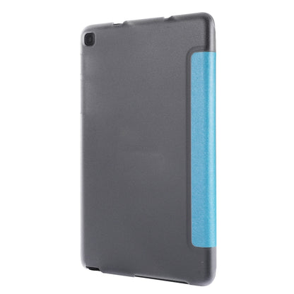 Silk Texture Horizontal Flip Leather Case with Three-Folding Holder for Galaxy Tab P200(Baby Blue) by bashfashion