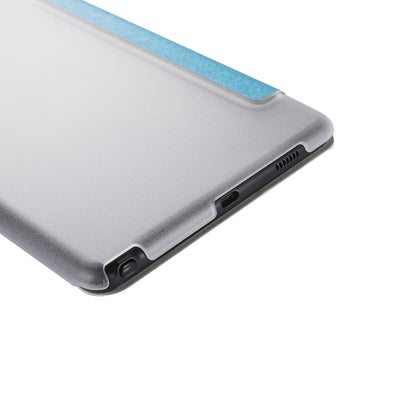 Silk Texture Horizontal Flip Leather Case with Three-Folding Holder for Galaxy Tab P200(Baby Blue) by bashfashion