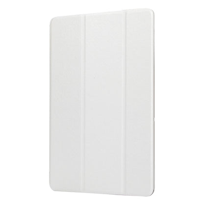 Silk Texture Horizontal Flip Leather Case with Three-Folding Holder for Galaxy Tab T510 (White) by bashfashion