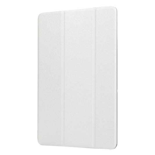 Silk Texture Horizontal Flip Leather Case with Three-Folding Holder for Galaxy Tab T510 (White) by bashfashion
