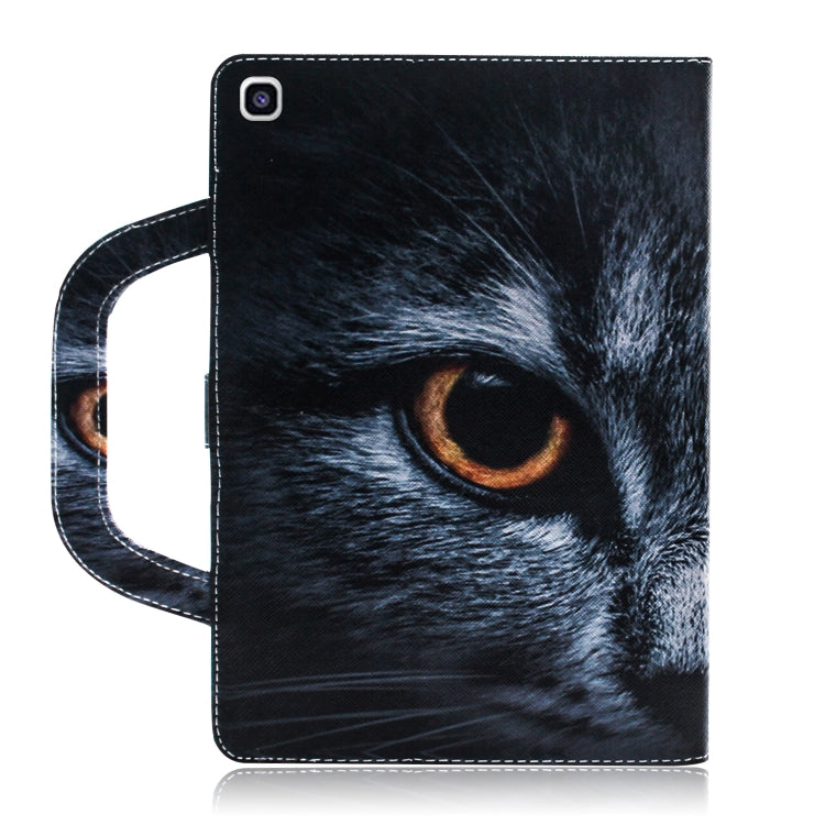 Half-Faced Cat Pattern Horizontal Flip Leather Case for Galaxy Tab A 8 (2019) / P200 / P205, with Holder & Card Slot & Wallet by bashfashion