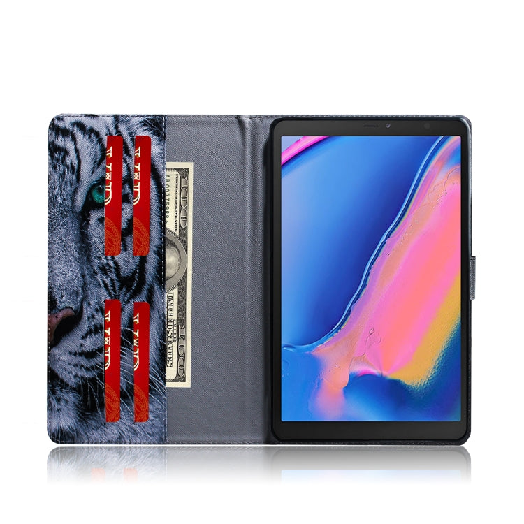 Tiger Pattern Horizontal Flip Leather Case for Galaxy Tab A 8 (2019) / P200 / P205, with Holder & Card Slot & Wallet by bashfashion