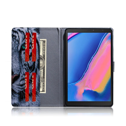 Tiger Pattern Horizontal Flip Leather Case for Galaxy Tab A 8 (2019) / P200 / P205, with Holder & Card Slot & Wallet by bashfashion