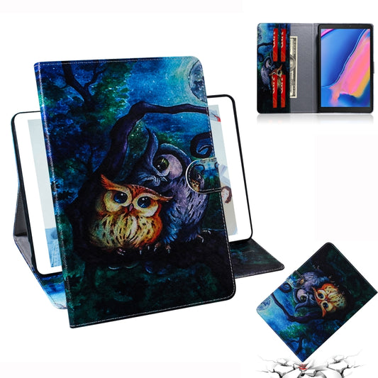 Oil Owl Pattern Horizontal Flip Leather Case for Galaxy Tab A 8 (2019) / P200 / P205, with Holder & Card Slot & Wallet by bashfashion