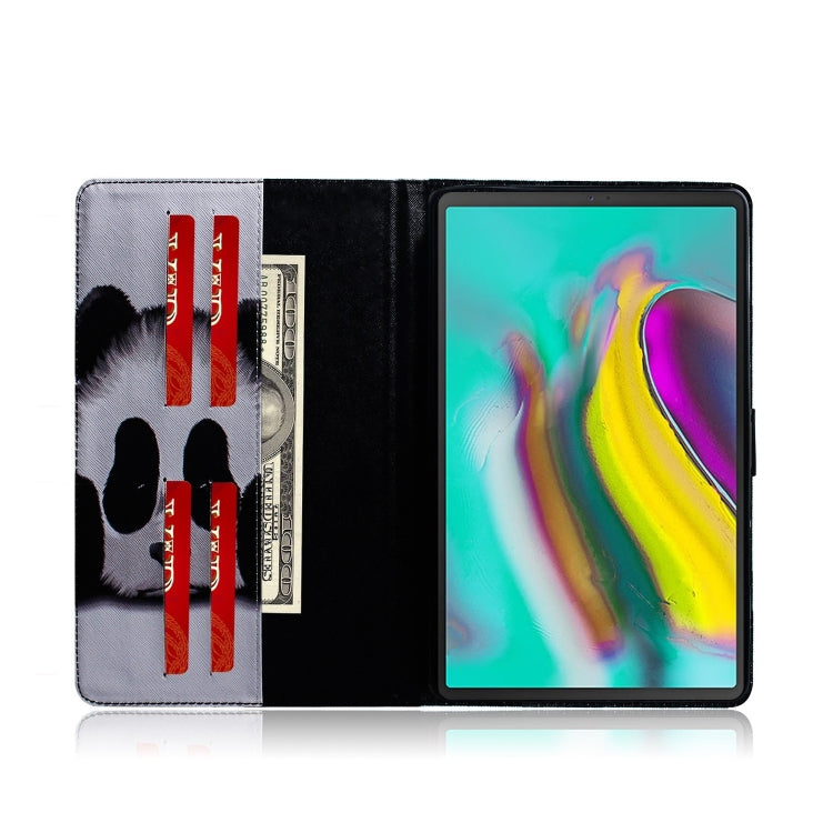 Panda Pattern Horizontal Flip Leather Case for Galaxy Tab S5E T720 / T725, with Holder & Card Slot & Wallet by bashfashion
