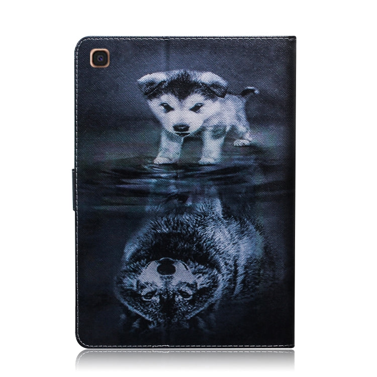 Wolf and Dog Pattern Horizontal Flip Leather Case for Galaxy Tab S5E T720 / T725, with Holder & Card Slot & Wallet by bashfashion