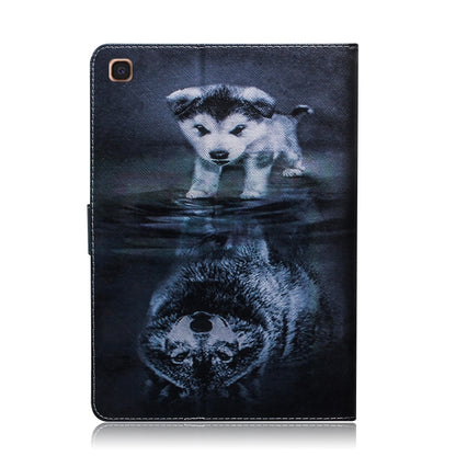 Wolf and Dog Pattern Horizontal Flip Leather Case for Galaxy Tab S5E T720 / T725, with Holder & Card Slot & Wallet by bashfashion