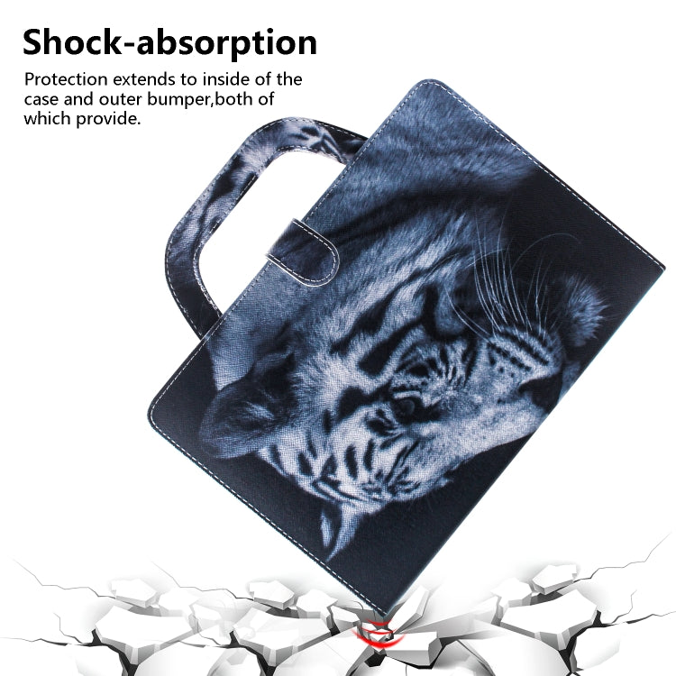 White Tiger Pattern Horizontal Flip Leather Case for Galaxy Tab A 8 (2019) / P200 / P205, with Holder & Card Slot & Wallet by bashfashion